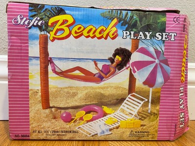 Stefie Beach Playset (vintage), perfect for Barbie - New, opened box
