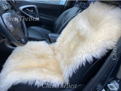 Car seat cover for vehicle Genuine Sheepskin, White Wool Car seat