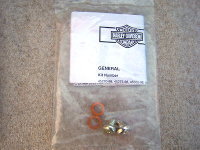 HARLEY DAVIDSON  41 mm OEM FORK SLIDER DRAIN SCREW PLUGS Fits 1984-2016