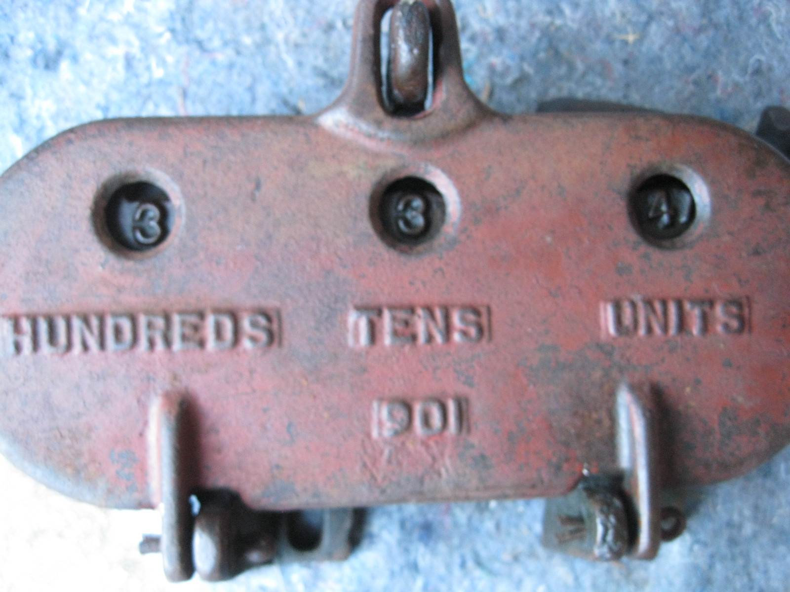 Antique Cast Iron Mechanical Counter from a Stationary Grain Thresher