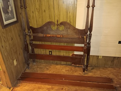 3 Piece Antique Mahogany Solid Wood  Bedroom Suit Mid 50's.