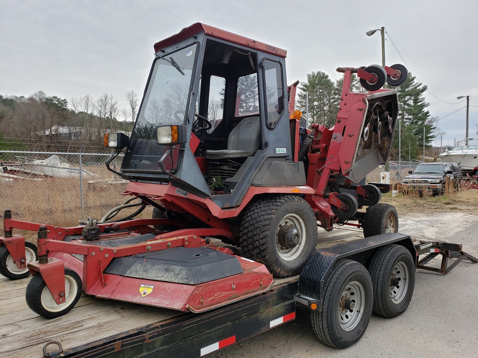 2 Mowers, 1 Working Toro Groundsmaster 580-D Turn Mower AND 1 Parts Mower