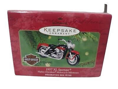 Hallmark Harley Davidson 1957 XL Sportster Motorcycle Keepsake Ornament 2000 Box
