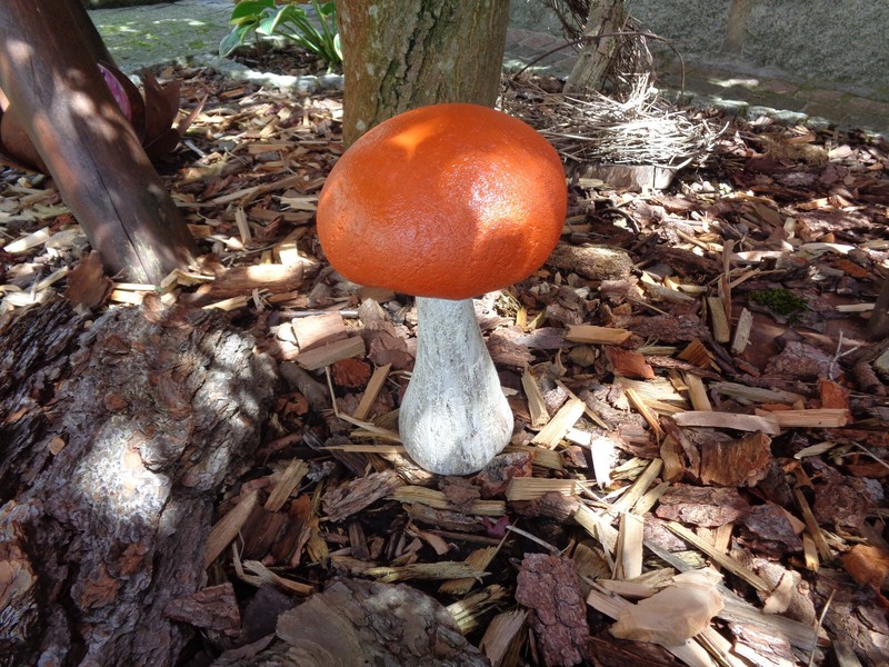 Gartendeko Pilz Rotkappe Vollbeton Wetterfest Handarbeit Neuwertig