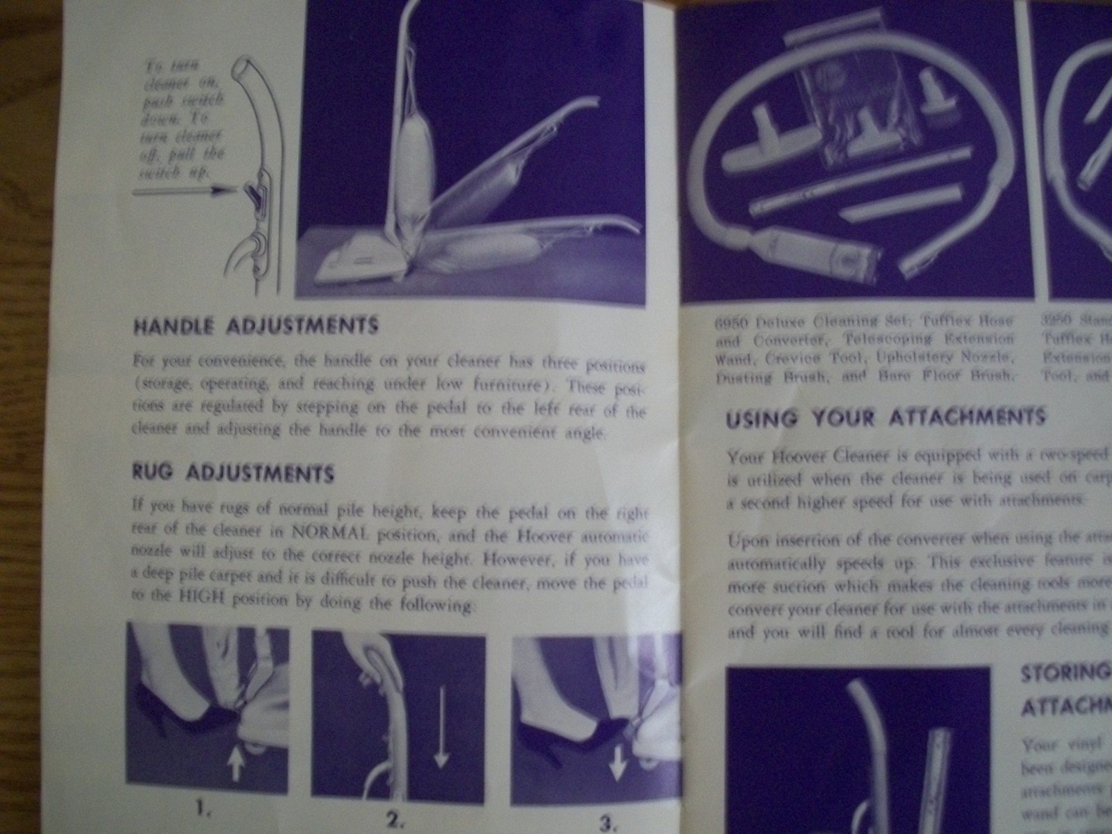 1963 HOOVER VACUUM CLEANER SWEEPER MODEL 33 OWNERS MANUEL