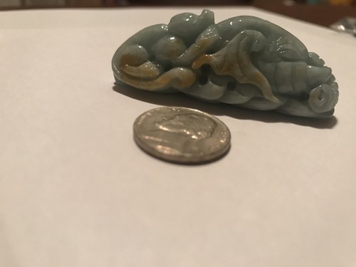 Certified- Untreated Jadeite Sculpture -  [Grade A] 100% Authentic. 46 grams
