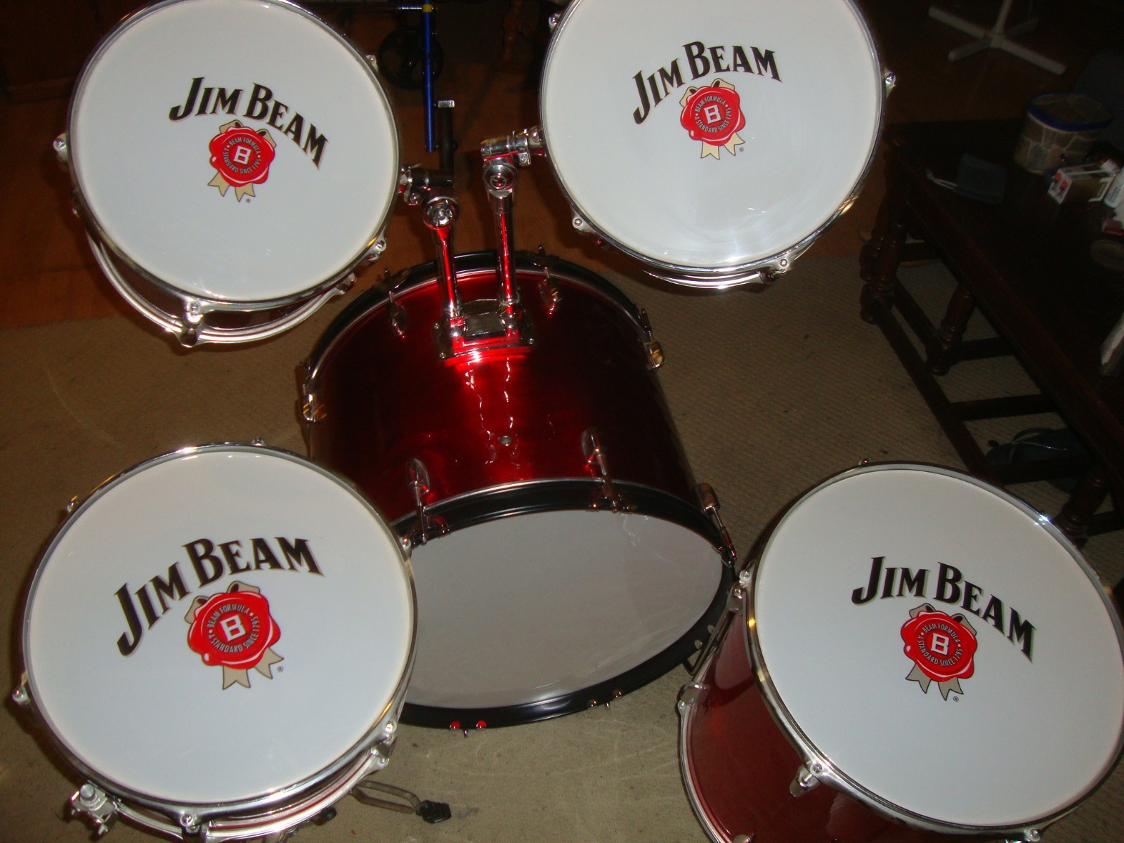JIM BEAM 5 PIECE DRUM SET
