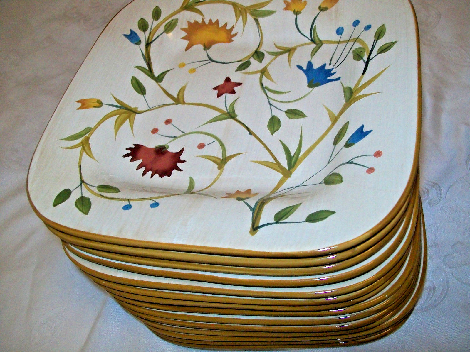 Home American Simplicity Floral Lot of 14 Salad Dessert Plates Target Stoneware