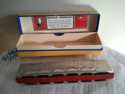 Vintage Hohner harmonica, made in Germany