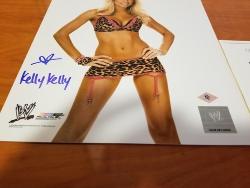 Kelly Kelly Signed 8x10 WWE Diva Photo Autographed COA BCSports