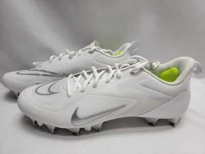 Nike Alpha Huarache 8 Pro Lacrosse Cleats Men Size 15 #CW4439-100 White / Silver