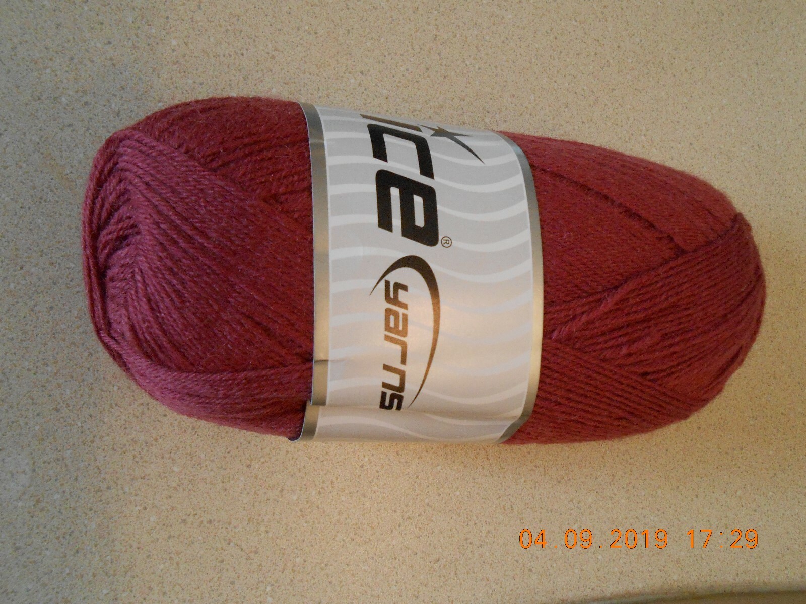 Ice Yarns Solid Sock 100 gr Skein Color 59004 - Burgundy