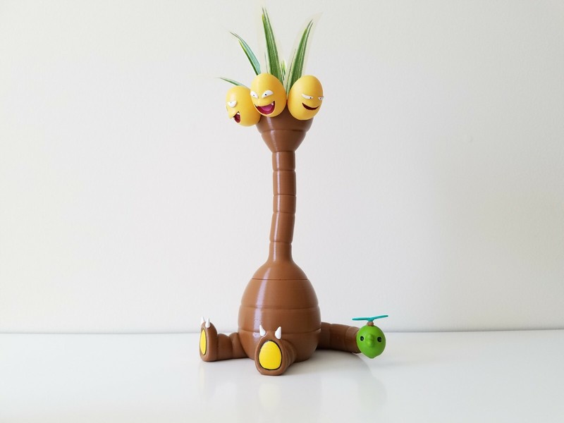 Alolan Exeggutor Planter Flower Pot Pokemon - Gamer Birthday Gardener