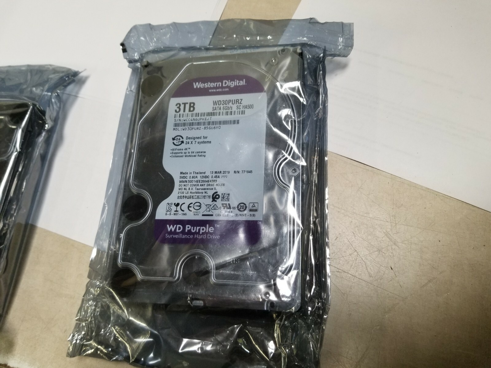 Western Digital WD30PURZ Purple Surveillance 3TB SATA 6Gbps