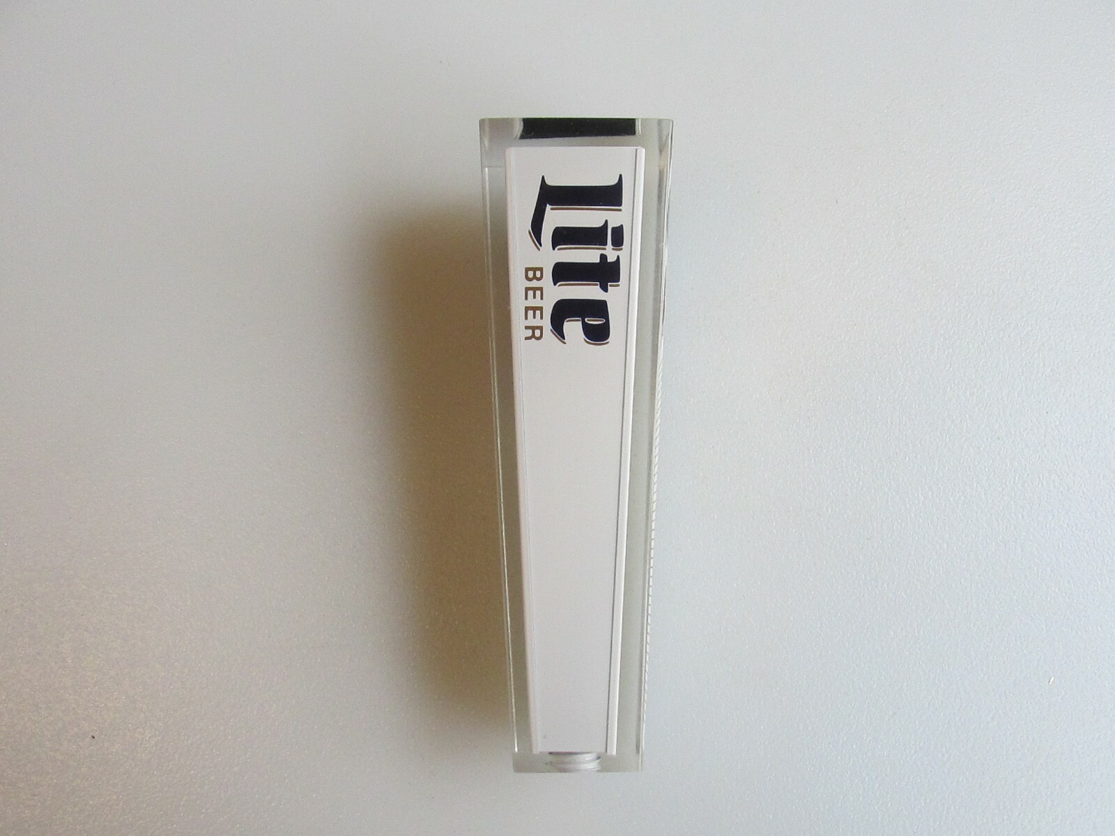 Vintage Miller Lite Four-Sided Acrylic Beer Tap Handle NEW