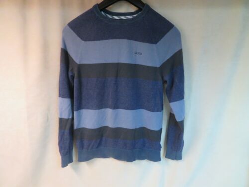 VANS LARGE YOUTH BLUE +GRAY 100% COTTON LONG SLEEVE SWEATER