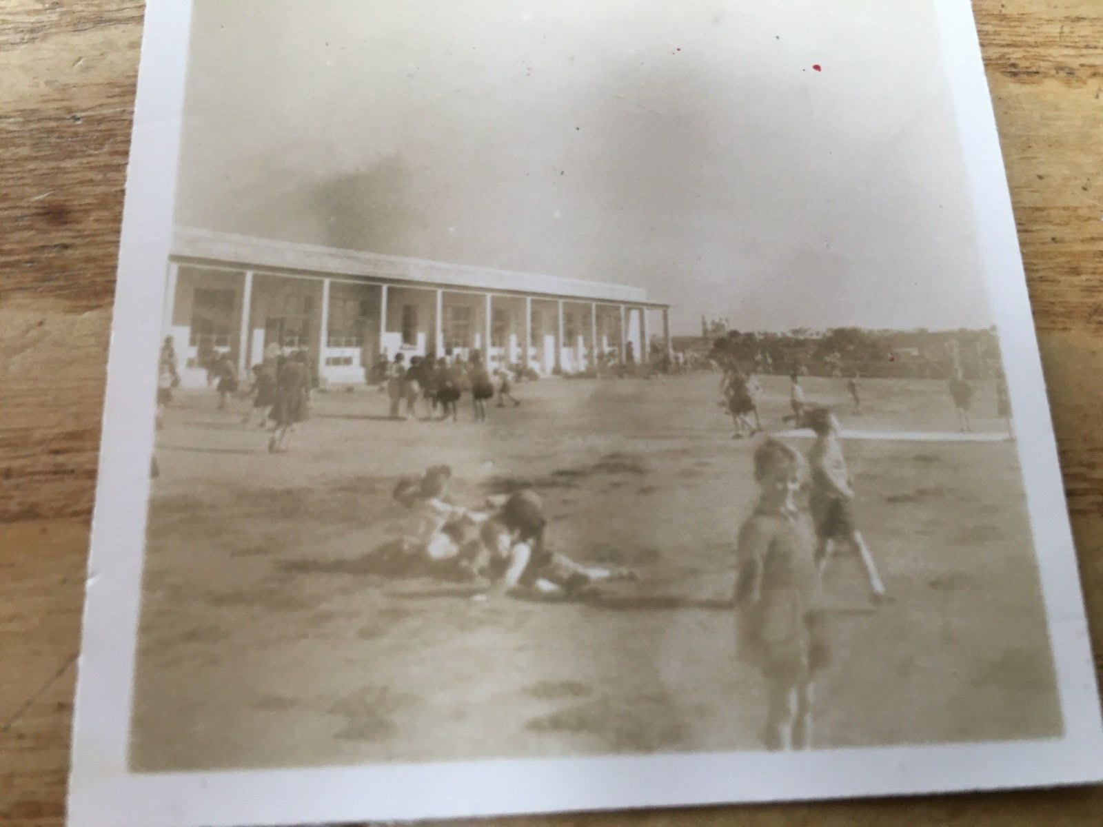 MALTA  SCHOOL pupils RAF LUQA sepia faded small  PHOTOGRAH  1961 6/6CM.