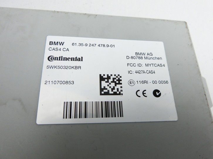BMW X3 F25 10-14 3,0d 190KW Wegfahrsperre ECU Steuergerät CAS4 CG+ELV BMW X3 F25 10-14 22.06.2011 9247478... Bild 2