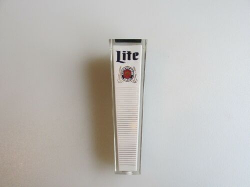 Vintage Miller Lite Four-Sided Acrylic Beer Tap Handle NEW