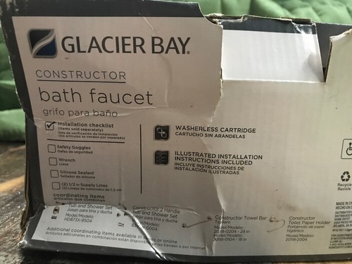 Glacier Bay Constructor Bathroom Faucet in Brushed nickel 195 157