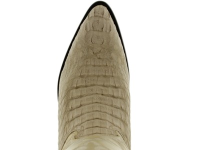 Pre-owned El Presidente Mens Real Off-white Crocodile Western Hornback Leather Cowboy J Toe Rodeo Boots