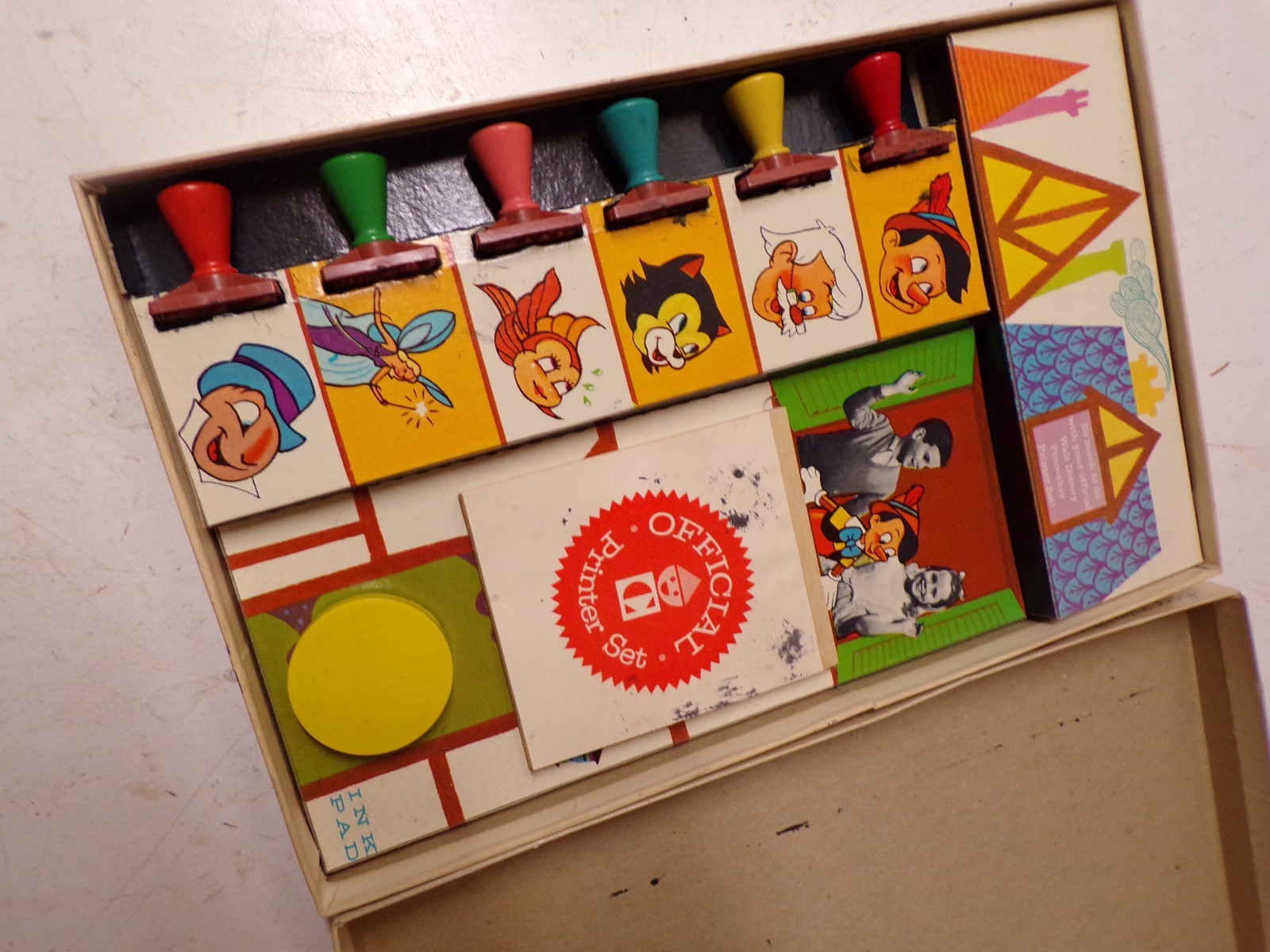 Old Walt Disney Pinocchio Official Printer Set no. 502