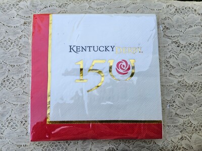 Kentucky Derby 150th Anniversary Luncheon Napkins FREE US SHIPPING