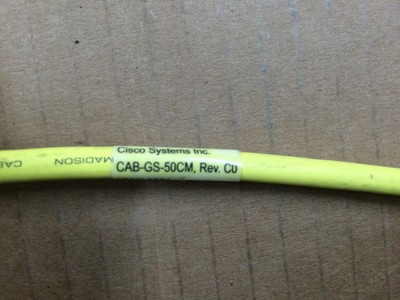 Lot of 50 Cisco GBIC CAB-GS-50CM 5 CAB-GS-1M Switch Loop Cable Yellow Used