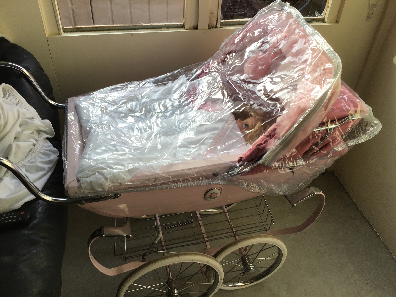 Dolls Pram Rain Cover for Silver Cross Oberon Chatsworth Cottingley