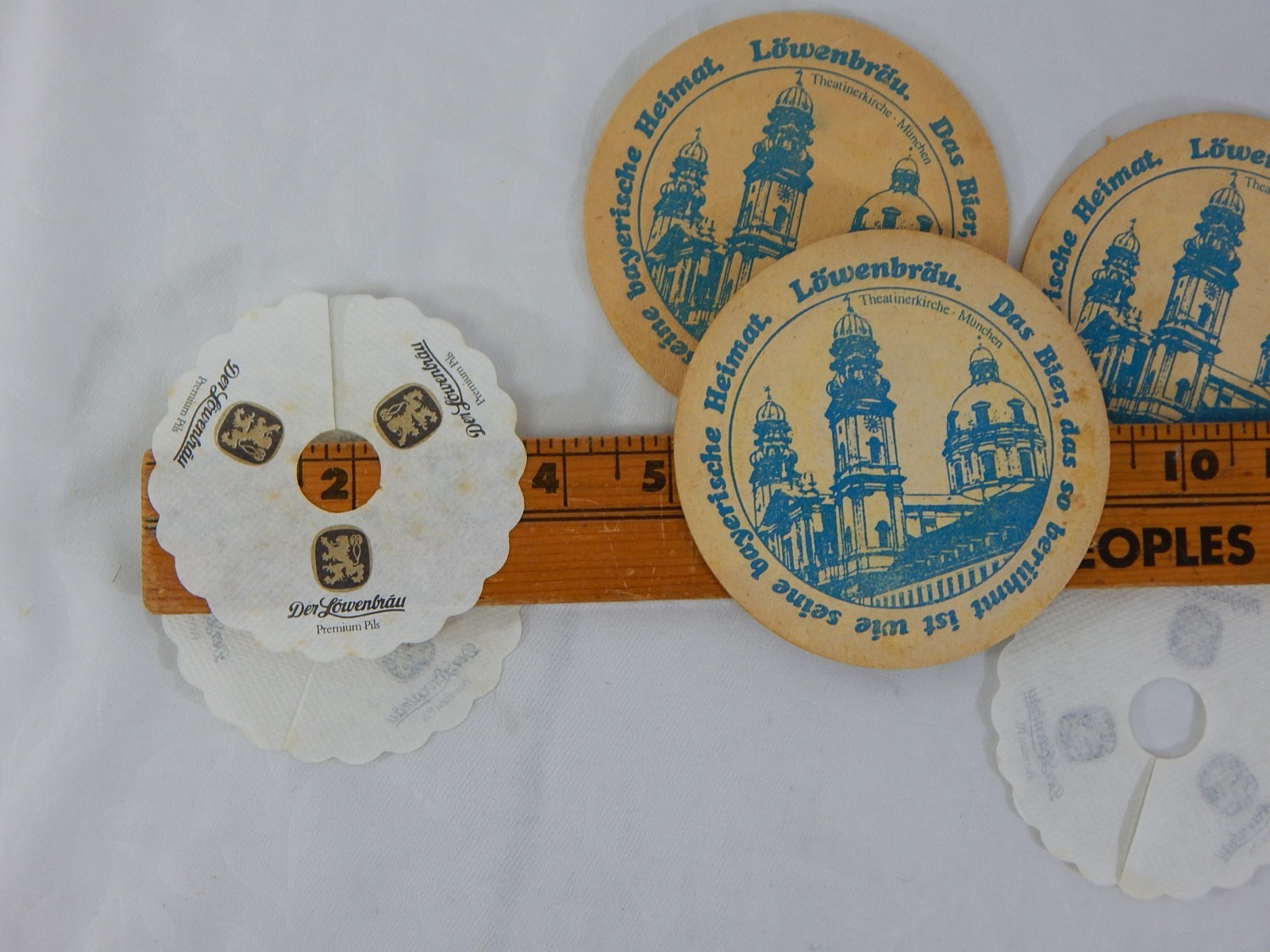 6 Vtg Beer & Wine Coasters Lowenbrau Munchen Germany ML