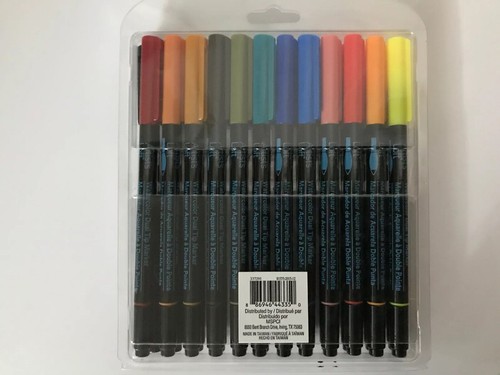 Artist's Loft Watercolor Dual Tip Markers 24 Pieces Water based dual sided NIP