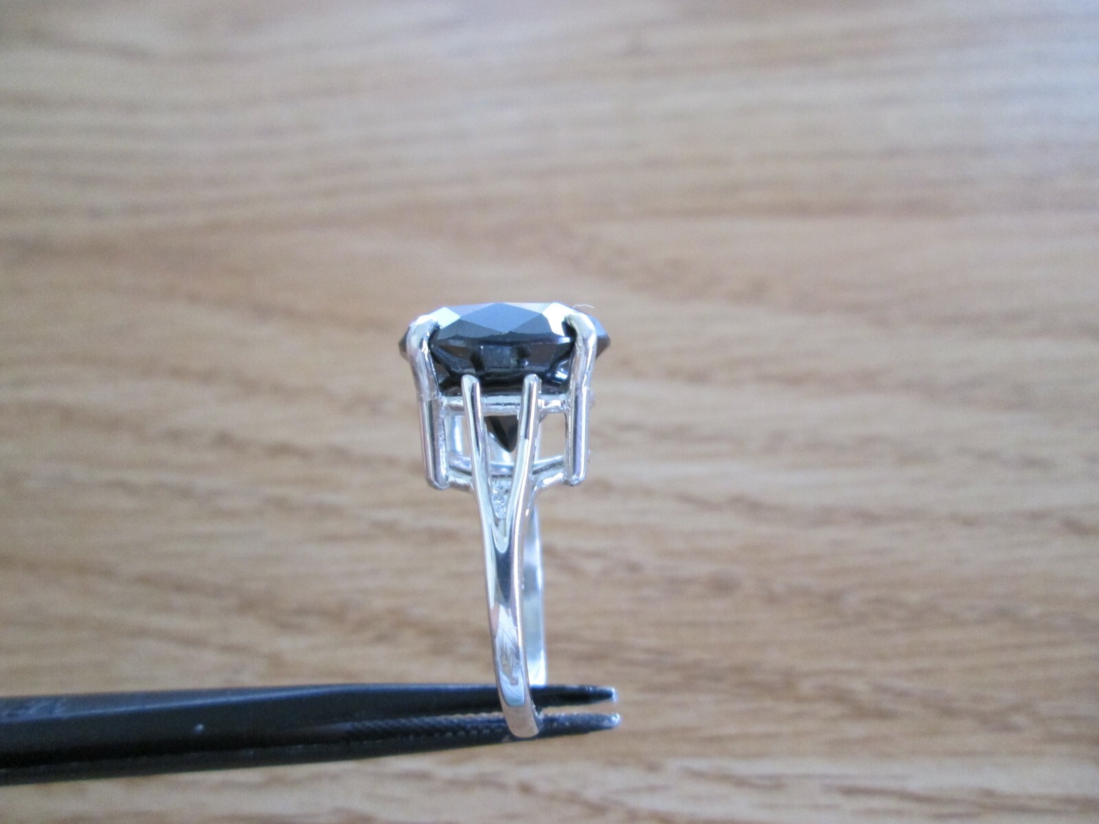 Pre-owned Real Black Diamonds Inc 11.01ct Natural Black Diamond Ring,appraisal Free Dia Tester,size 5,6,7,8,9,10