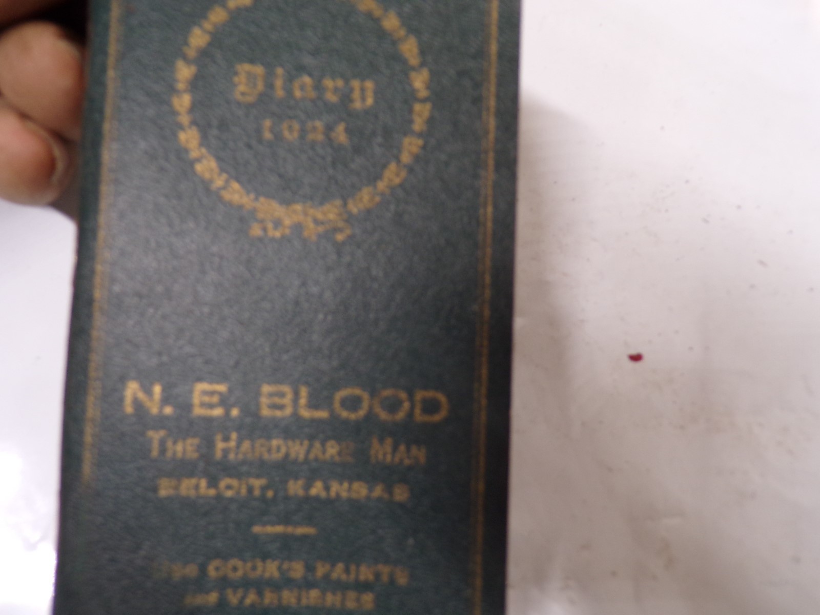 1924 Pocket Ledger N E Blood Hardware Beloit Kansas