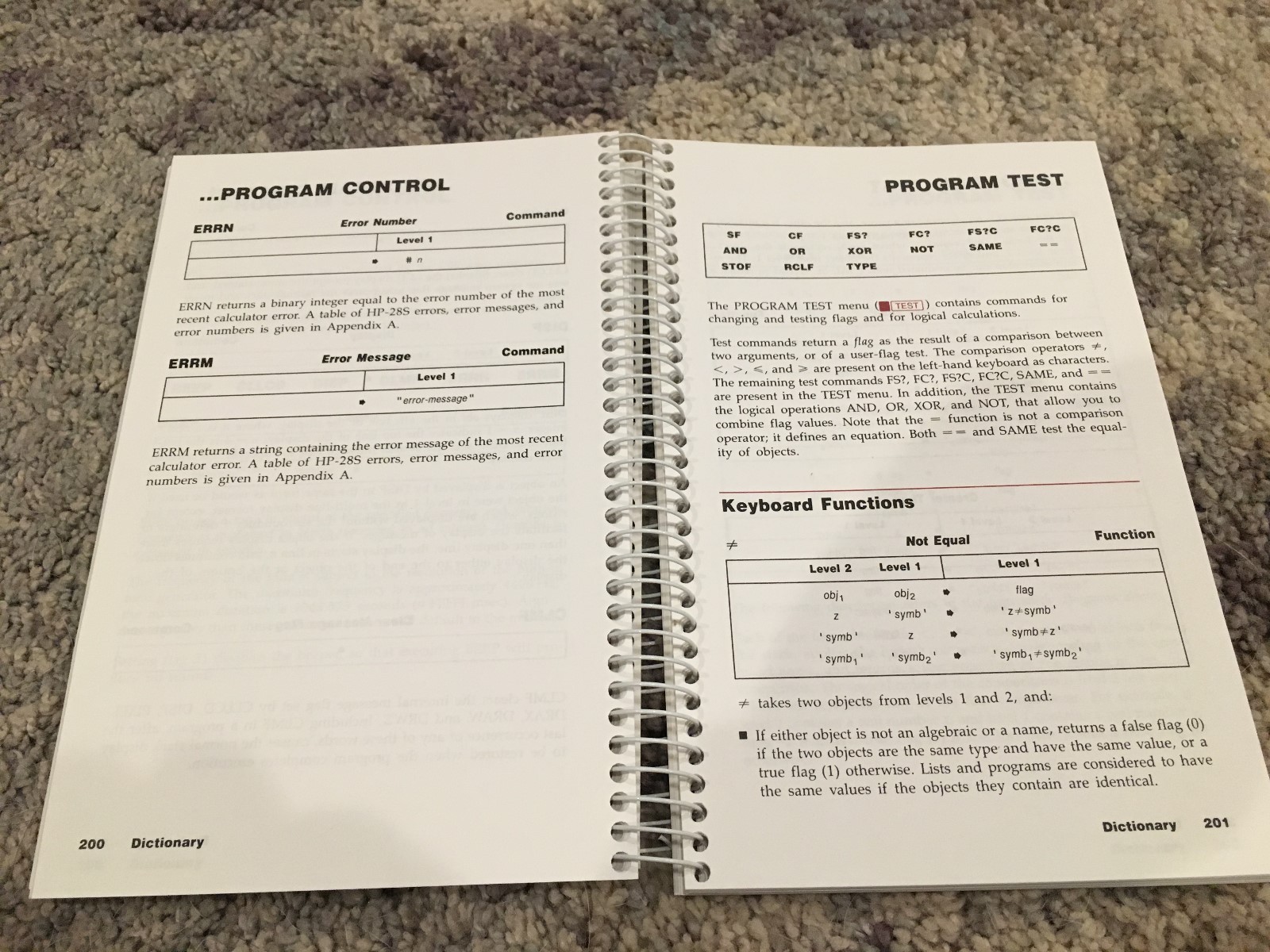 Vintage HP 28S Advanced Scientific Calculator Hewlett-Packard Reference Manual