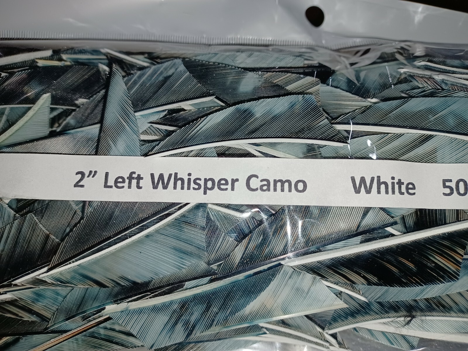 12 Ozark 2" Left Wing Shield Cut, Feathers Dozen Fletchings, Vanes