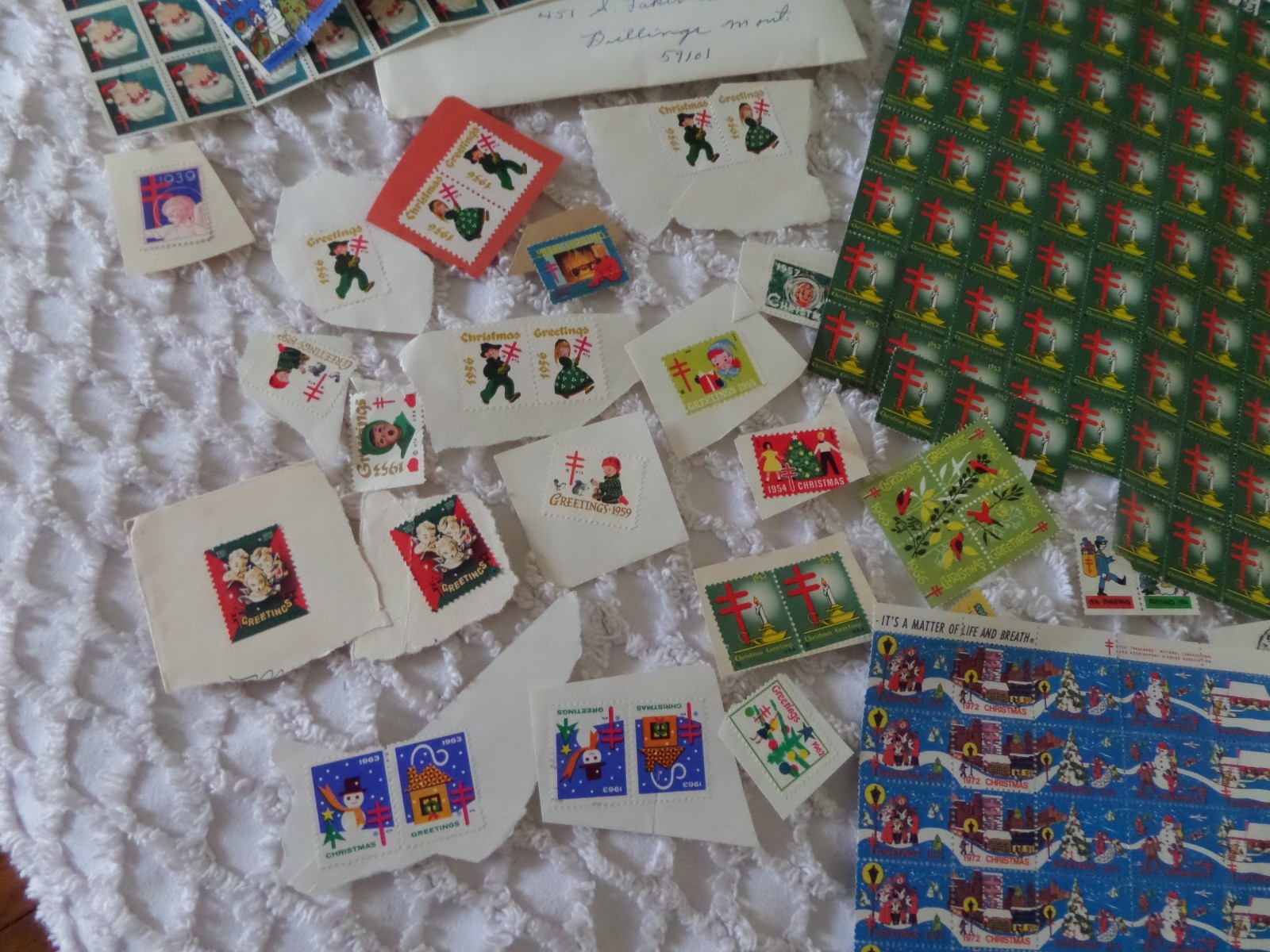 Vtg Lot Christmas Seals Boys town Yellowstone Boys Ranch 1950's - 80's