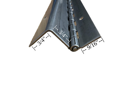23 3/4'' x 3/4''x 1 3/4'' Stainless Steel Offset Piano Hinge 16 Gauge Boat RV Cargo