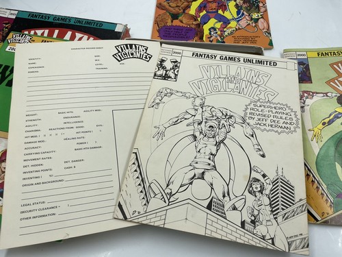 Vintage Villains and Vigilantes Box Set Role Playing Game 2nd Ed 2001 (1982)