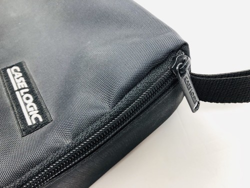 Case Logic 15 Cassette Tape Storage Carry Bag Nylon Black Full Zip Case