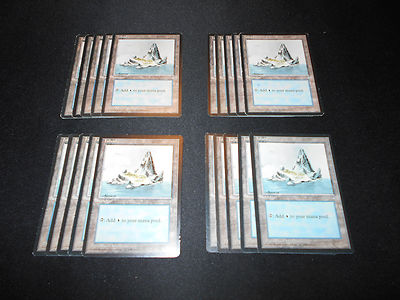20 Basic Land - SAME ART - Island - Ice Age - MP-NM - Magic MTG FTG