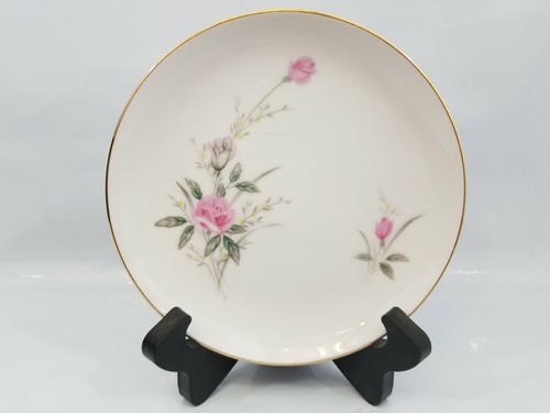 Golden Rose Fine China of Japan Bread Plate Gold Trim Pink Rose design lot of 12