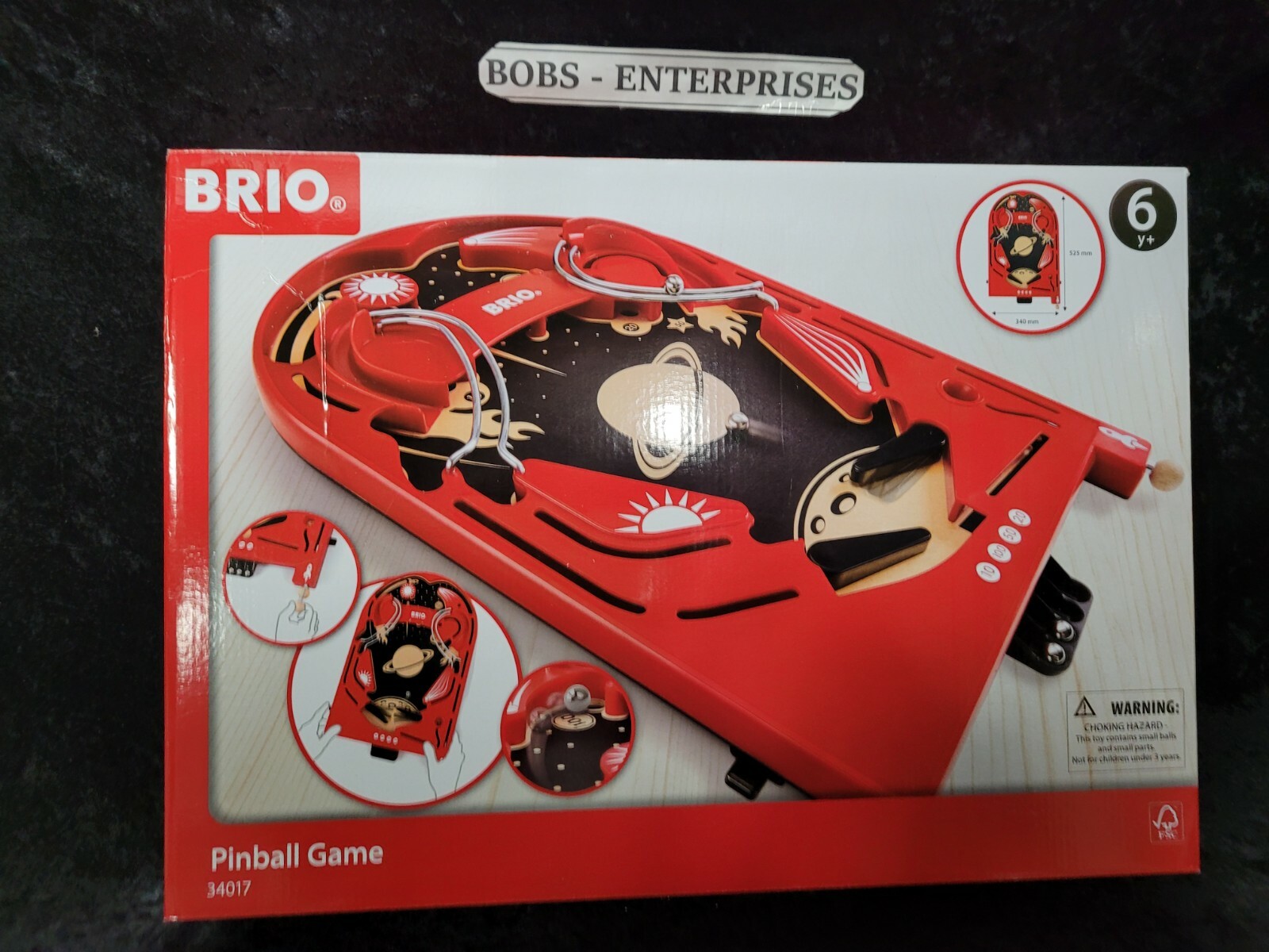 BRIO 34017 Pinball Game A Classic Vintage Arcade Style Tabletop brio