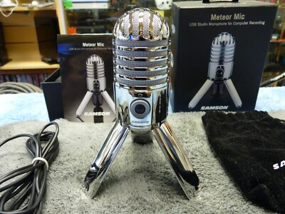 Samson Meteor Mic USB Studio Condenser Microphone For Home Recordings Podcasting