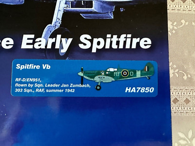 1/48 HOBBYMASTER HA7850 SPITFIRE MK.Vb RF-D/EN951, SQN LDR. JAN ZUMBACH 303 SQN