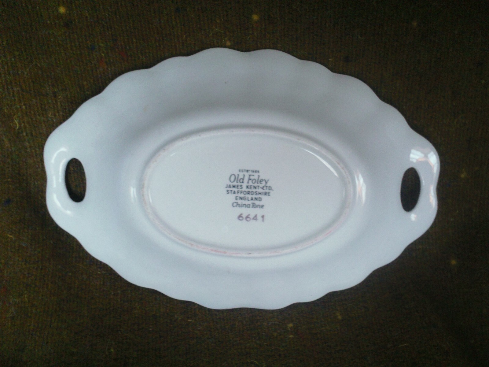 Vintage James Kent Old Foley Chinatone Oval Candy/Nut Tray China Tone 7