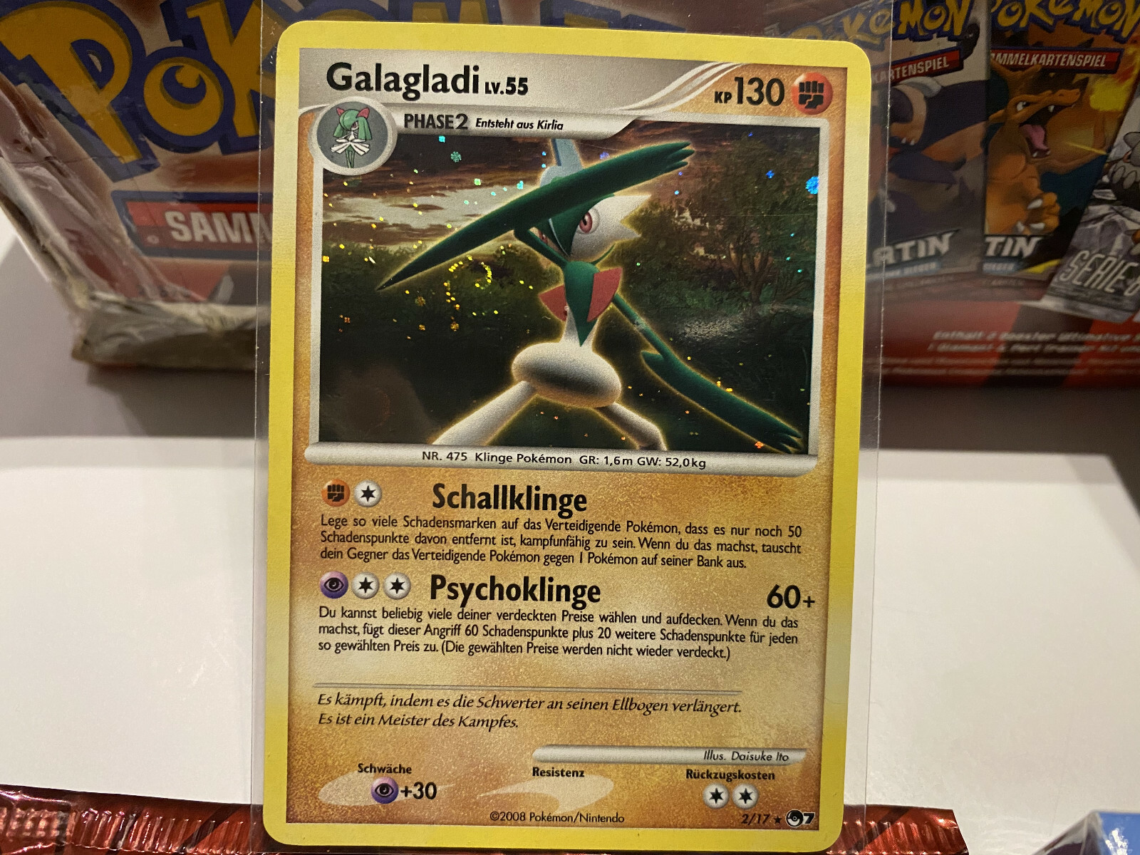 Glurak Vedes Sammelbox Pokemon Karten DP Trainer Kit Ultimative Sieger Booster