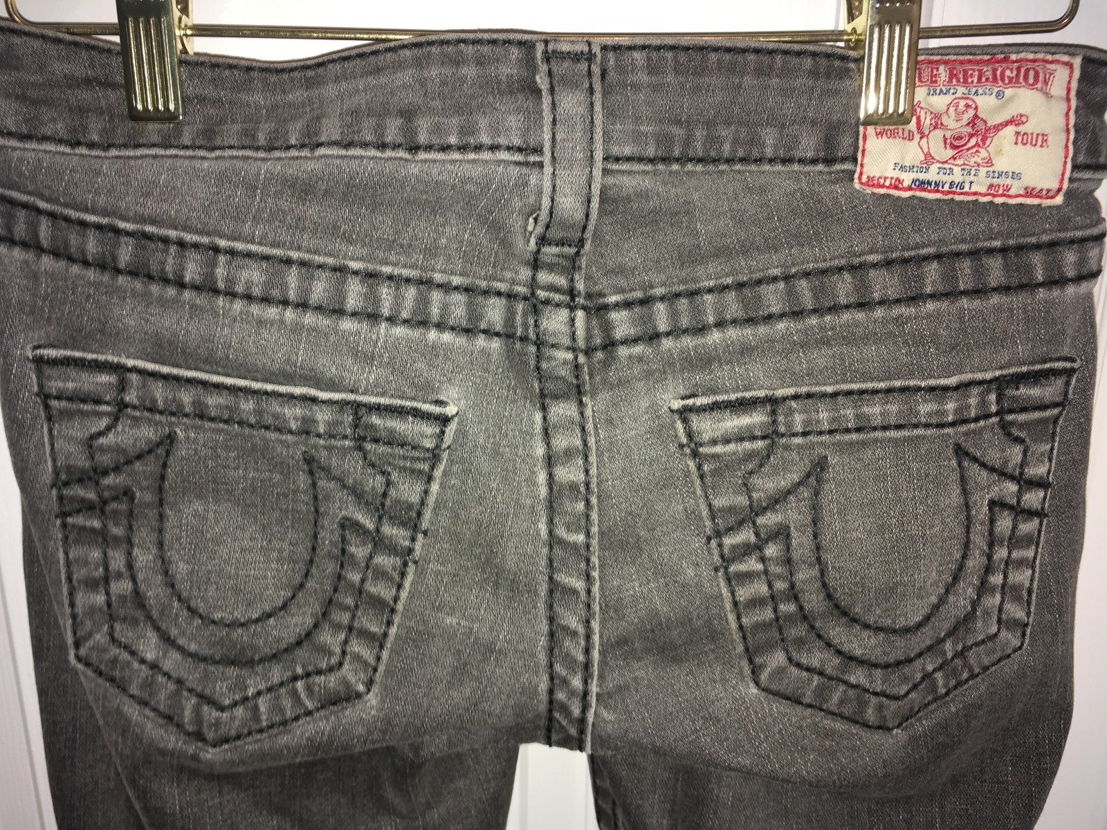 TRUE RELIGION JOHNNY BIG T JEANS DENIM GREY 26x32 26/32 W26