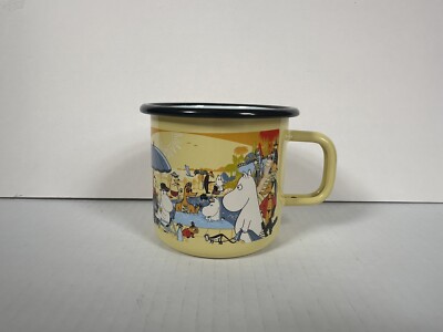 Moomin By Muurla Tin Mug Moomins On The Riviera Yellow Cup Rare
