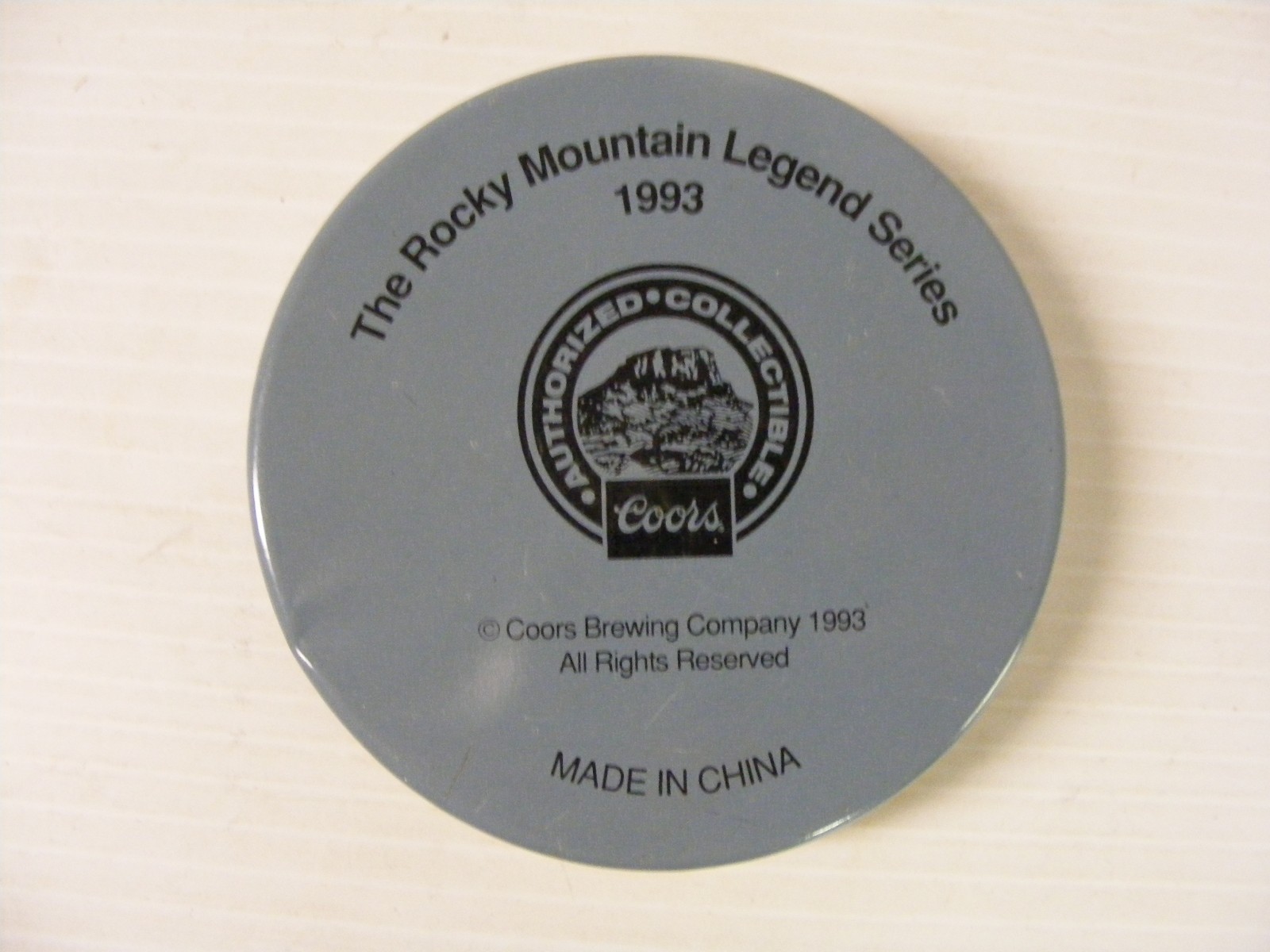 COORS BEER Vintage 1993 The Rocky Mountain Legend Series Coasters & Tin  VGC