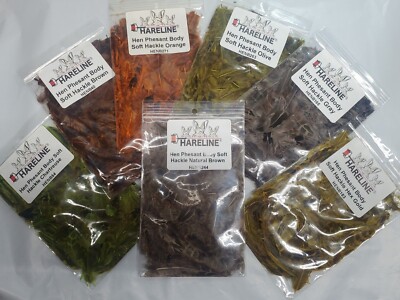 Hareline Dubbin HEN PHEASANT BODY SOFT HACKLE Fly Tying Feathers